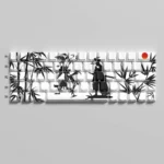Wuxia Forest Duel PBT keycap set, displaying an artistic close-up of vibrant martial arts and mystical forest details, embodying the immersive Wuxia design.