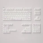 Whimsical Yier & Bubu PBT dye-sublimated keycaps set displayed from various angles, showcasing vibrant character art and unique details.