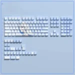 Yuki Side-Printed Backlit PBT Keycap Set, Cherry profile. Crisp, clean PBT keycaps with subtle side-lit legends, emphasizing a modern, premium aesthetic.