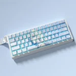 Main display of the Yuki side-printed backlit PBT keycap set, Cherry profile, showcasing its crisp, clean design and subtle side-lit legends.