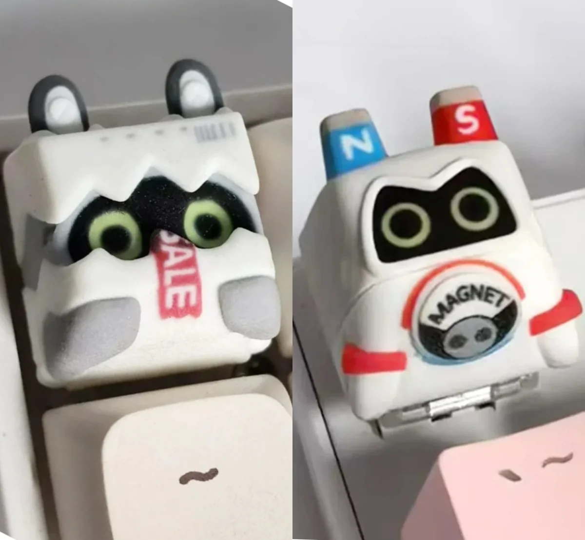 Artistic handcrafted Zenless Zone Zero Bangboo artisan keycap, showcasing a vibrant 3D sculpted Bangboo with game-accurate details and rich, captivating design.