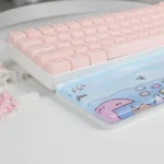 Adorable Hello Kitty Wrist Rest, displayed from various playful angles, emphasizing its ergonomic comfort and whimsical design with cheerful, flowing lines.