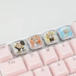 Playful Anya Transparent Keycap featuring iconic SPY x FAMILY art, a vibrant and unique collectible crafted from clear resin.