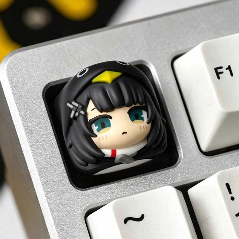 Exclusive Arknights Endfield Endministrator artisan keycap, an intricately designed Arknights keycap capturing the game's futuristic character aesthetic.