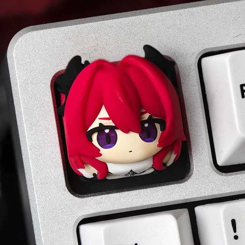 Exclusive Arknights Endfield Laevatain keycap with futuristic sci-fi detailing, a premium collectible for dedicated fans.