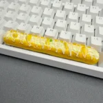 Whimsical baguette artisan spacebar keycap 6.25u, showcasing its unique bread-themed design and detailed golden crust. A playful and handcrafted keycaps/