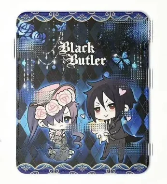 Premium Black Butler Gothic mouse pads. Detailed views showcase iconic characters, dark fantasy elegance..