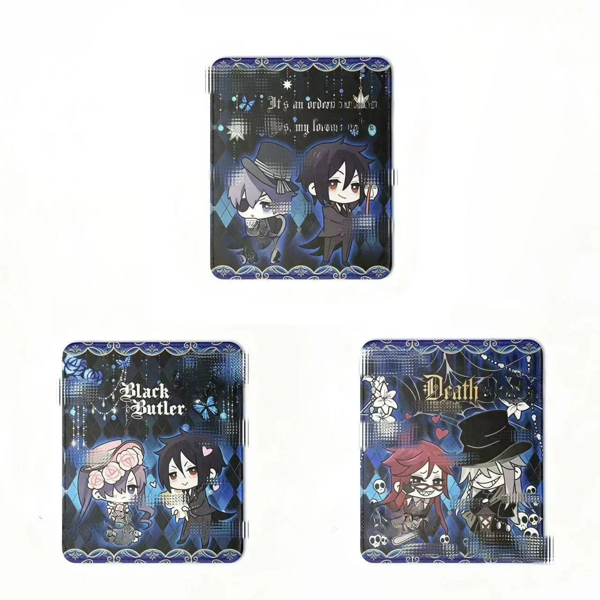 Exclusive Black Butler Gothic mouse pads displays iconic anime characters, enhancing your workplace with dark fantasy elegance.