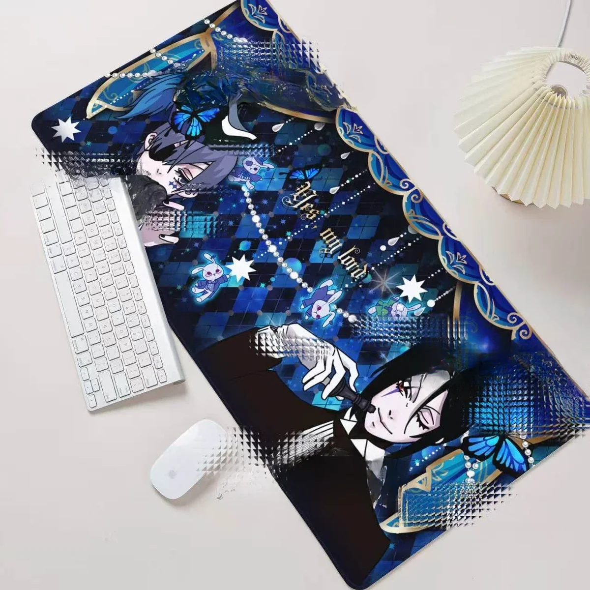 Artistic Black Butler Ciel Phantomhive, featuring intricate Victorian designs and whimsical circus charaters.