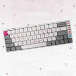 Vibrant pink Bubble Bobble MOA keycaps featuring iconic Bub and Bob, evoking playful retro arcade nostalgia. A must-have set for gaming fans.