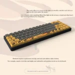 Explore the unique Camel XDA keycap set from multiple angles, revealing its artistic desert theme, earthy tones, and uniform XDA profile.