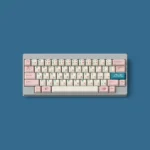 Whimsical Cat Sushi PBT Dye-Sub keycaps, uniquely angled. Showcases charming feline characters and vibrant sushi motifs. Meticulously detailed.