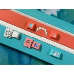 Vibrant Cinque Terre PBT Dye-Sub Keycaps Set, featuring artistic Italian coastal village aesthetics. Picturesque Mediterranean colors and intricate design.