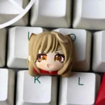 Kaguya Keycap showcasing its handcrafted celestial princess design from multiple angles, highlighting the intricate details.