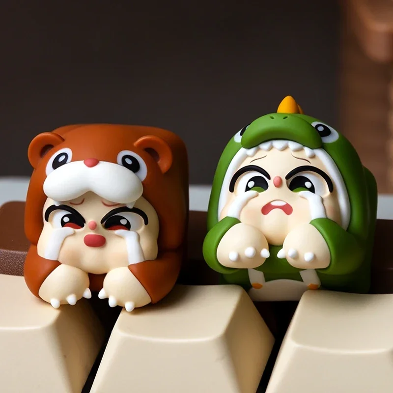 Artistic Crying Baby artisan resin keycap, meticulously handcrafted with whimsical tearful expressions, offering a unique and adorable touch to custom keyboard.