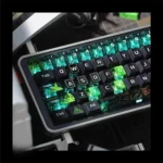 Premium Delta Force Tactical PBT Keycaps Set shown from multiple angles, highlighting its exclusive rugged, military-inspired design.