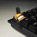 Vibrant, handcrafted Denji Chainsaw Man collectible keycap, showcasing intricate 3D printed anime art. A bold, artistic statement for any desk setup.