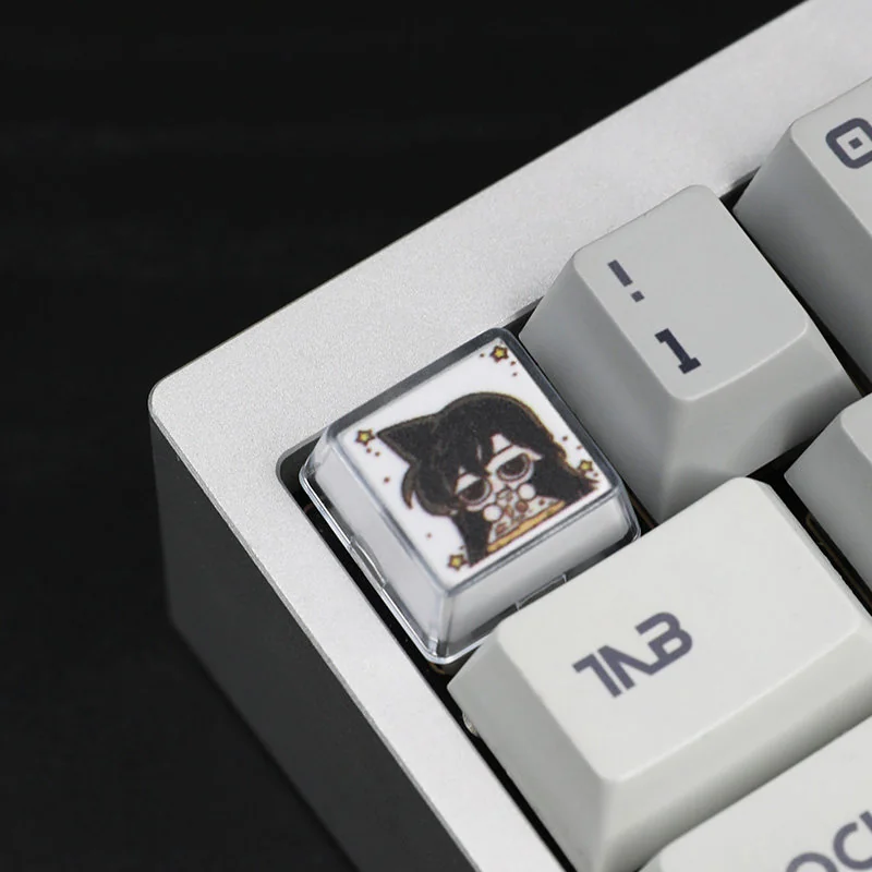 Handcrafted Detective Conan resin artisan keycap. Intricate details of vibrant anime characters are showcased from various artistic perspectives.
