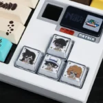 Handcrafted Detective Conan resin artisan keycaps, showcasing iconic characters and symbols from multiple angles. Intricate details and vibrant anime design.