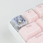 Exclusive Frieren Transparent Artisan Keycap, viewed from multiple elegant angles, capturing the Beyond Journey's End magic and intricate details.