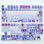 Captivating gallery showcasing the exclusive Genshin Impact Columbina Shadowfold PBT Keycap Set, revealing ethereal designs and mysterious shadowfold.