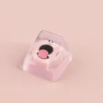 A playful hexagonal big mouth monster geometric keycap for custom keyboards, featuring a vibrant, whimsical design that adds unique personalized flair.
