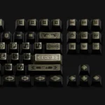 A detailed view of the The Great Gatsby Cherry Keycap Set, showcasing its retro patterns for a luxurious, Gatsby-inspired aesthetics.
