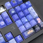 Gu Shiye keycap set: Beyond the World artisan artistry, featuring intricate, handcrafted character details and ethereal colors from a premium perspective.