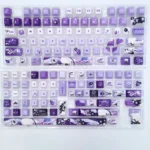 Exclusive Honkai Kiana Kaslana Keycaps PBT Dye-Sub set, showcasing dynamic Herrscher of Finality Kiana art with an elegant, high-quality design.