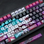 Honkai Star Rail Undying Path PBT dye-sub keycaps, shown from various angles. Featuring exclusive sci-fi anime art, deep colors, and crisp side legends.