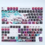 Showcasing the exclusive Honkai Star Rail Undying Path PBT Dye-sublimated keycaps set, featuring deep thematic colors and crisp, game-inspired side-printed.