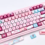 Exclusive Honkai Star Rail Hyacine PBT keycaps, showcasing elegant character art and game aesthetics on MDA profile. Premium quality.