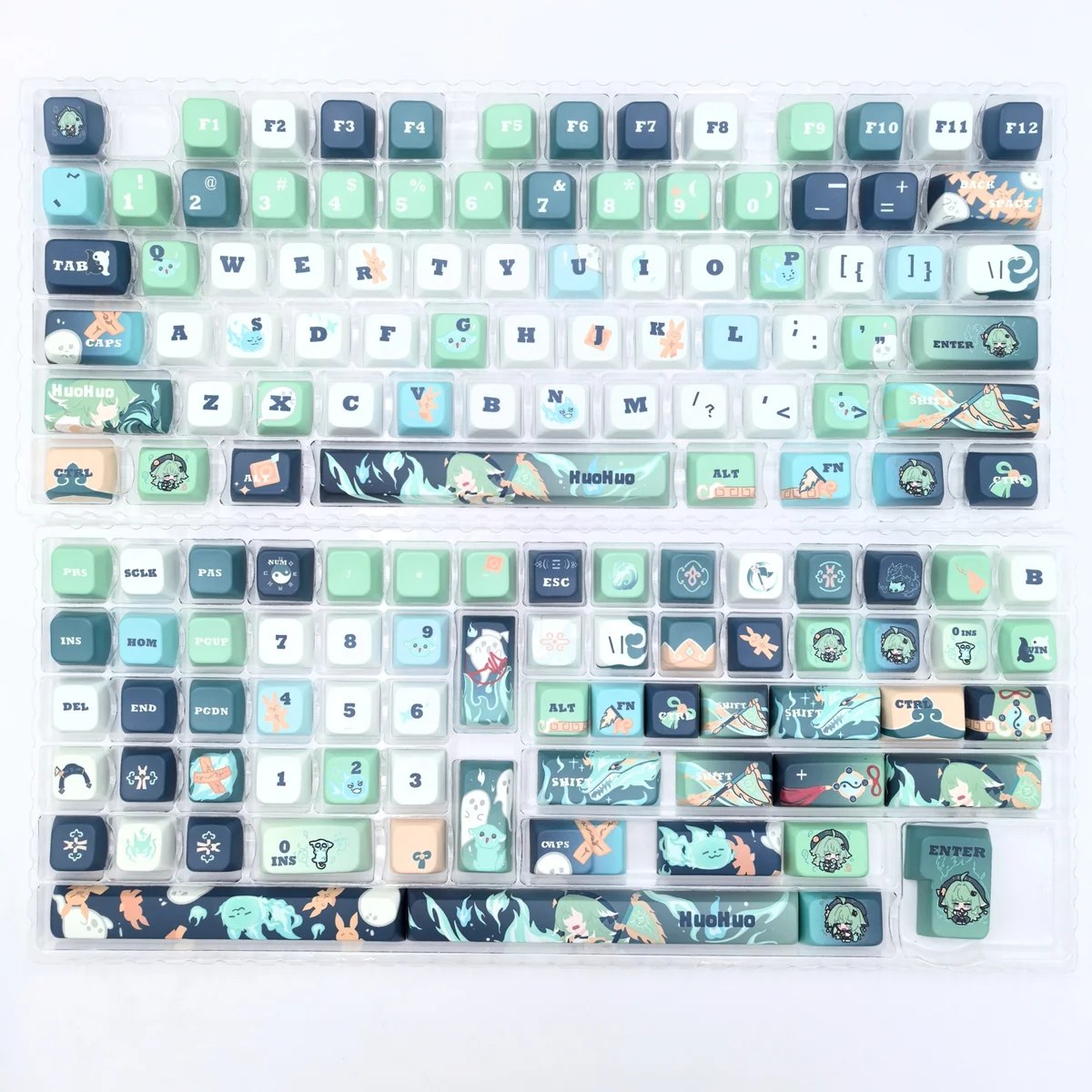 Exclusive Huohuo Keycap Set, a vibrant Honkai Star Rail design showcasing whimsical spectral charm and anime-inspired Huohuo art.