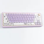 Mischievous Kuromi Keycap Set: Luminous jelly design, translucent and vibrant, perfect for RGB setups.