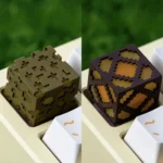 Iconic Minecraft Glowstone keycap, handcrafted from translucent resin, radiating a playful pixelated glow for gamers. This unique accessory enhances your mechanical keyboard.