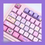Showcasing the exclusive Overwatch Juno's Spirit MDA PBT gaming keycaps set, vibrant character details.