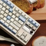 Formula PBT Dye-Sub Cherry Keycaps from a side angle, emphasizing the ergonomic Cherry profile and the lasting clarity of its precision dye-sublimated.