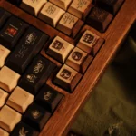 Shakespearean Artistry PBT Dye-Sub Keycap Set, detailed views of unique literary motifs, elegant typography, and refined artistic design.