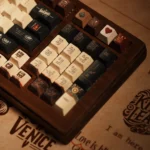 Shakespearean Artistry PBT Dye-Sub Keycap Set, various views reveal unique literary artistry. A refined artistic Shakespeare Keycap Set.