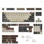 Shakespearean Artistry PBT Dye-Sub Keycap Set gallery. Highlights unique classic motifs, elegant typography, and refined literary artistry for a sophicated design.