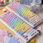 Vibrant, authentic Splatoon keycaps, showcasing the energetic Splatoon universe for a playful keyboard upgrade.