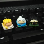 Iconic Valorant Agent artisan resin keycap, showcasing a detailed 3D sculpted character from a dynamic angle with a vibrant, glossy finish.