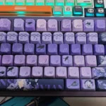 Exclusive Zenless Zone Zero Vivian PBT MDA keycap set, showcasing futuristic design and vibrant character art. Elevate your gaming keyboard.