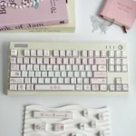 A charming, whimsical koala party PBT keycap, featuring an adorable design in soft pastels, adds a personalized, playful touch to any keyboard.
