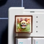 Vibrant handcrafted 3D artisan resin keycap, showcasing a whimsical animal hero. This artistic Panda Universe keycap offers unique keyboard personalized.