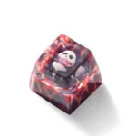 Handcrafted 3D artisan resin keycap depicting a whimsical pirate captain with a detailed hat and eye patch, perfect for unique keyboard personalization.
