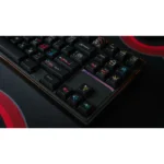 Close-up of Vibrant Black Doodle Cherry Keycaps, revealing intricate dye-sublimated street art doodles on a sleek black base for an urban keyboard aesthetic.