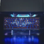 Bone Blade keycaps reveal unique side-lit PBT artistry, blending sharp icy aesthetics with delicate floral accents. Perfect for a dramatic mechanical keyboard.