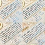 Dreamy Cloud Sheep Keycaps set features soft pastel clouds and playful sheep, enhancing comfort with versatile, milky aesthetics.
