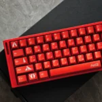 Iconic Cola PBT keycaps: glossy metallic finish, durable dye-sub legends. Multiple angles reveal retro soda pop charm for mechanical keyboards.